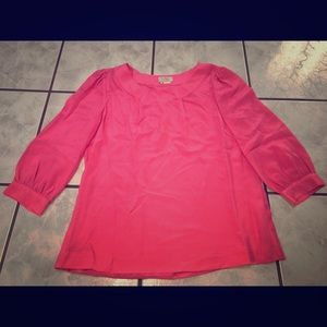 Kate Spade Pink Silk Top Medium